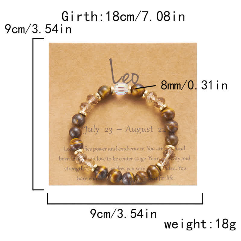 Olivenorma Colorful Natural Stone Crystal Twelve Zodiac Bracelet - image 12