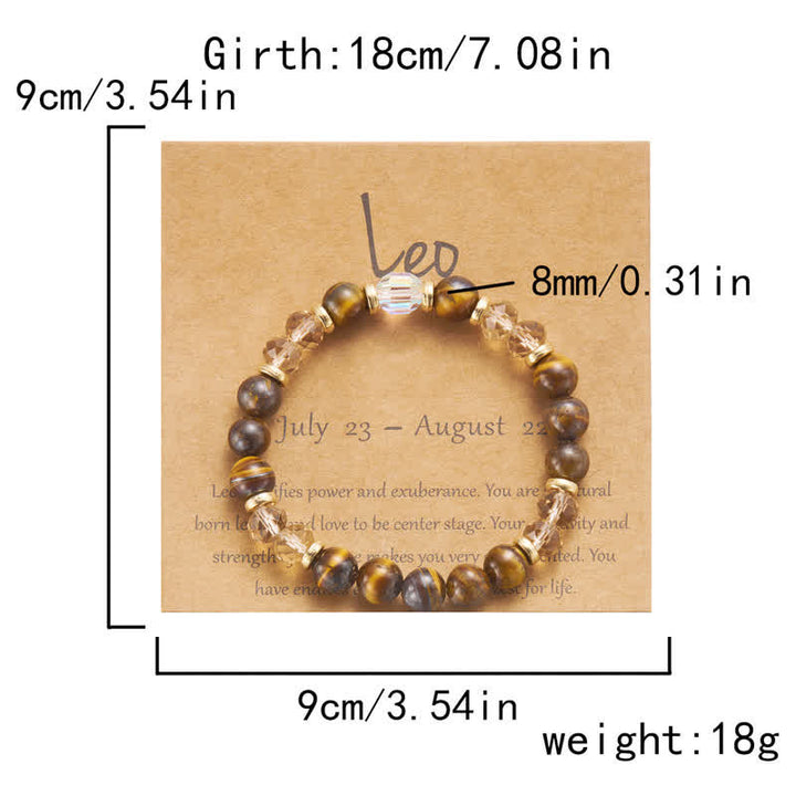 Olivenorma Colorful Natural Stone Crystal Twelve Zodiac Bracelet - image 12