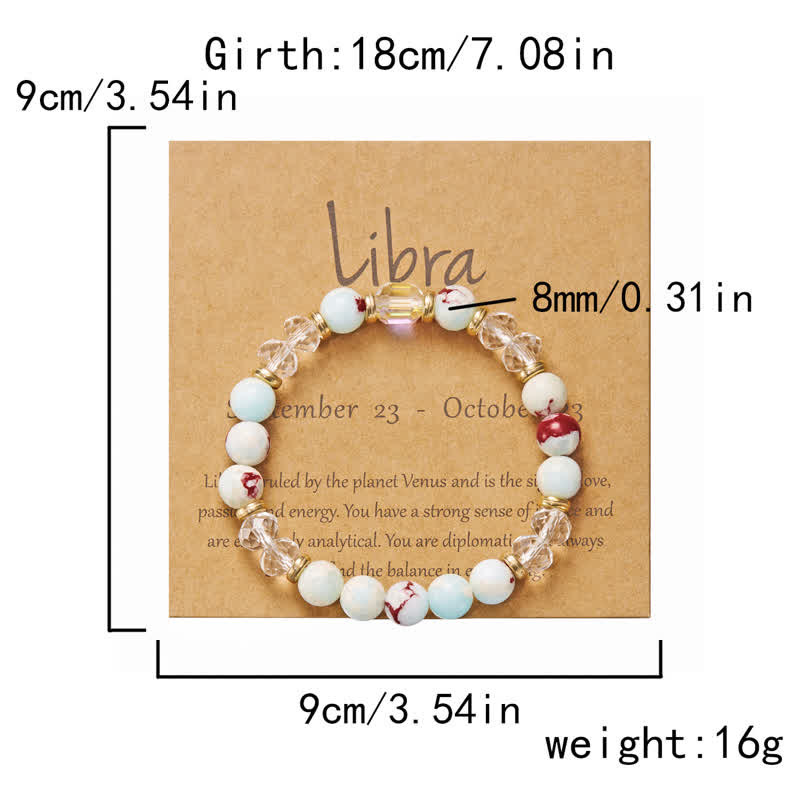 Olivenorma Colorful Natural Stone Crystal Twelve Zodiac Bracelet - image 18