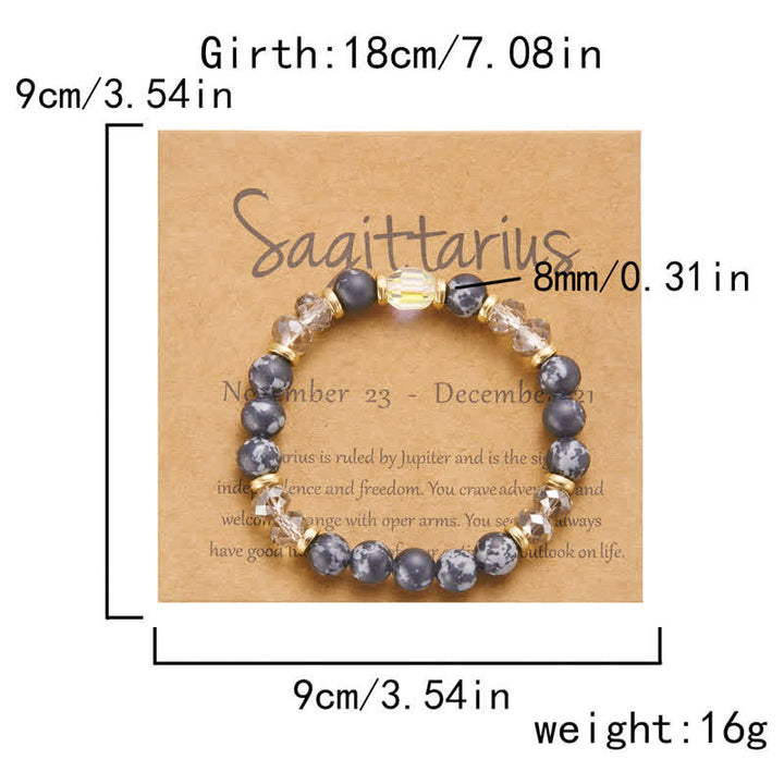 Olivenorma Colorful Natural Stone Crystal Twelve Zodiac Bracelet - image 23