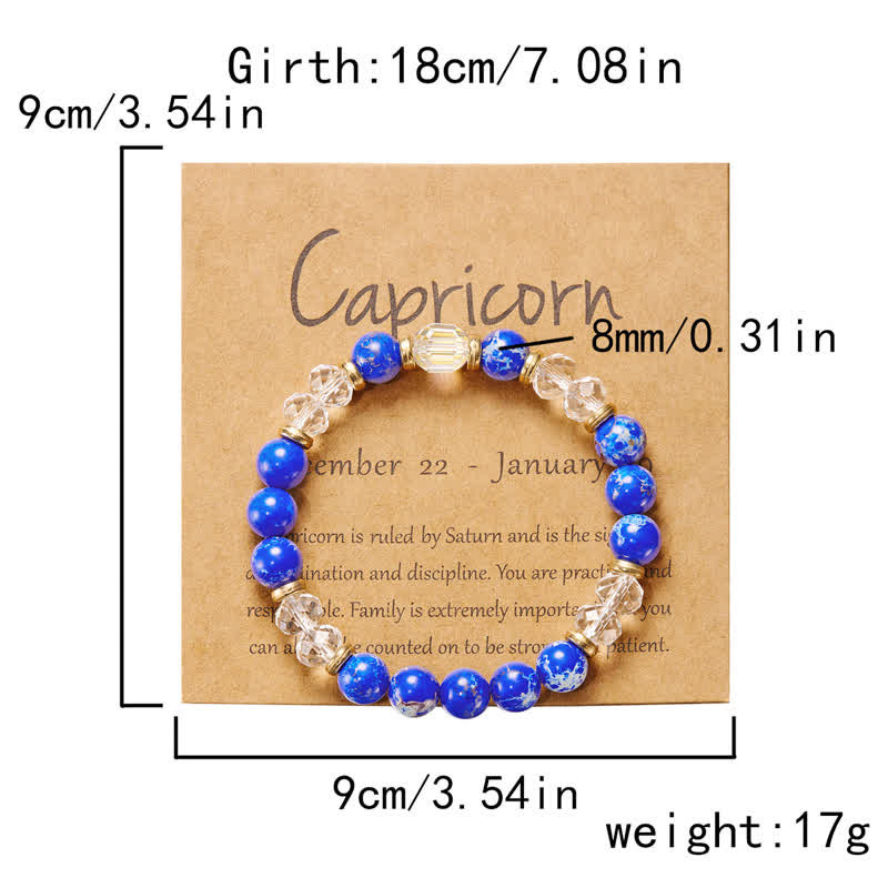 Olivenorma Colorful Natural Stone Crystal Twelve Zodiac Bracelet - image 28