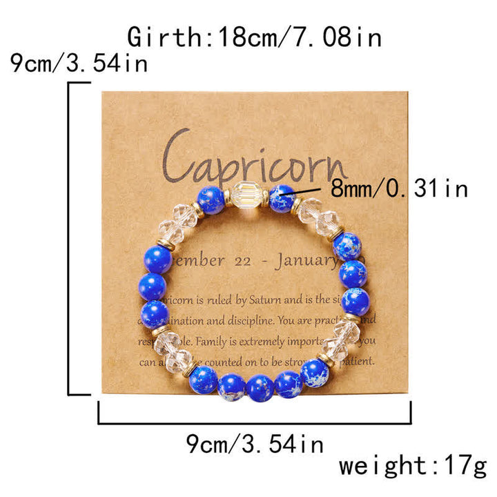 Olivenorma Colorful Natural Stone Crystal Twelve Zodiac Bracelet - image 28