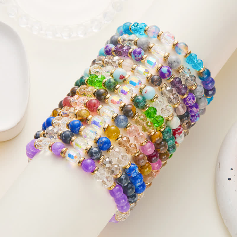Olivenorma Colorful Natural Stone Crystal Twelve Zodiac Bracelet - image 35