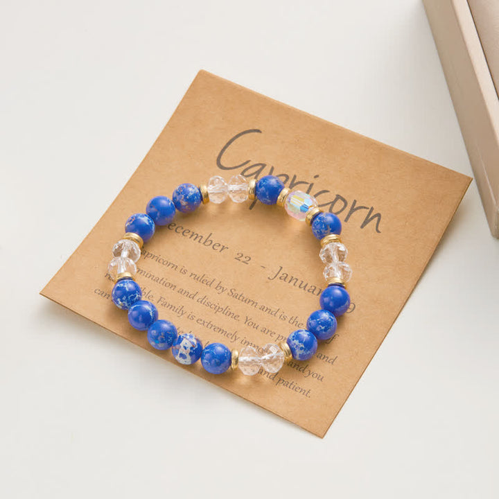 Olivenorma Colorful Natural Stone Crystal Twelve Zodiac Bracelet - Capricorn - image 25