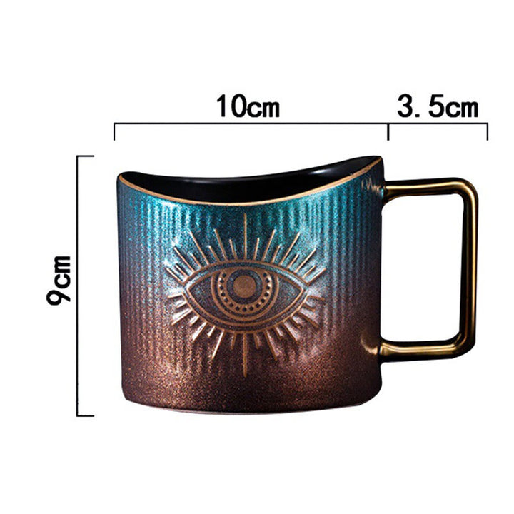 Olivenorma Evil Eye Ceramic Mug Glitter Water Cup - image 4