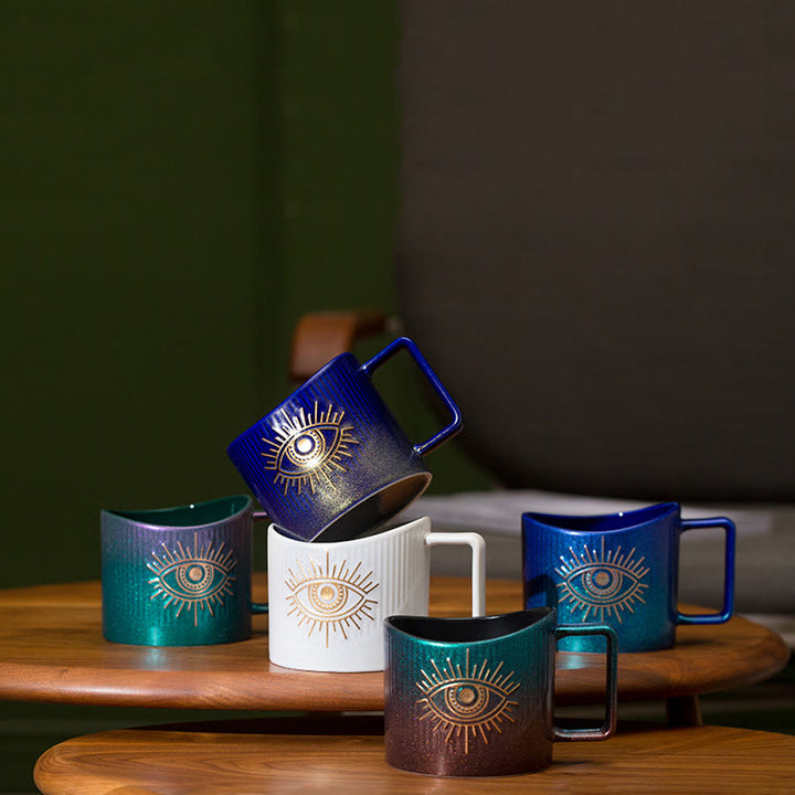 Olivenorma Evil Eye Ceramic Mug Glitter Water Cup - image 0