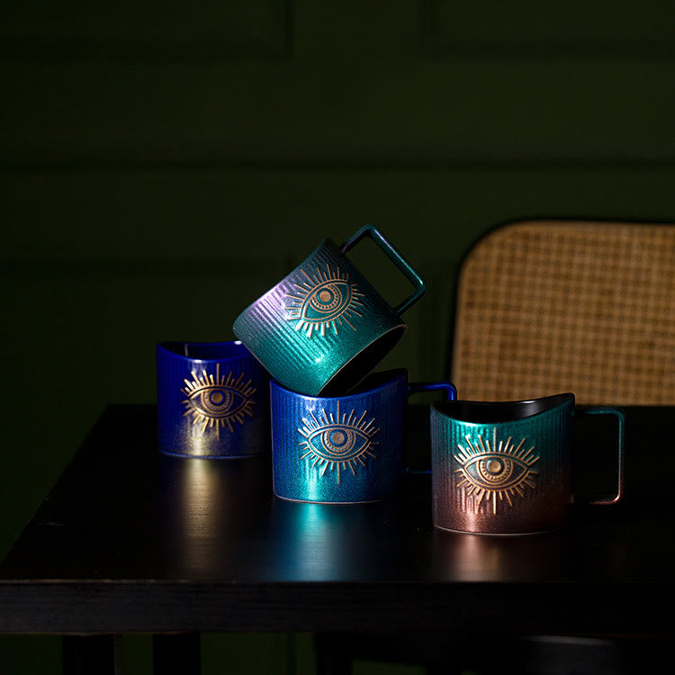 Olivenorma Evil Eye Ceramic Mug Glitter Water Cup - image 8