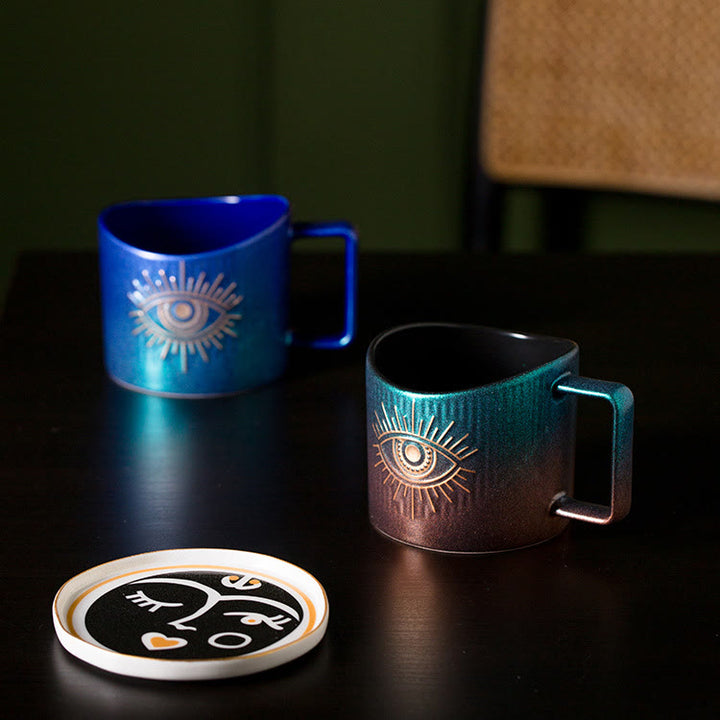 Olivenorma Evil Eye Ceramic Mug Glitter Water Cup - image 2