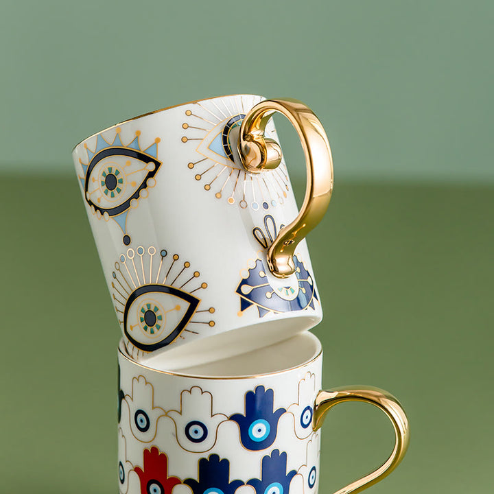 Olivenorma Evil Eye Pattern Coffee Cup Ceramic Tea Mug - image 2