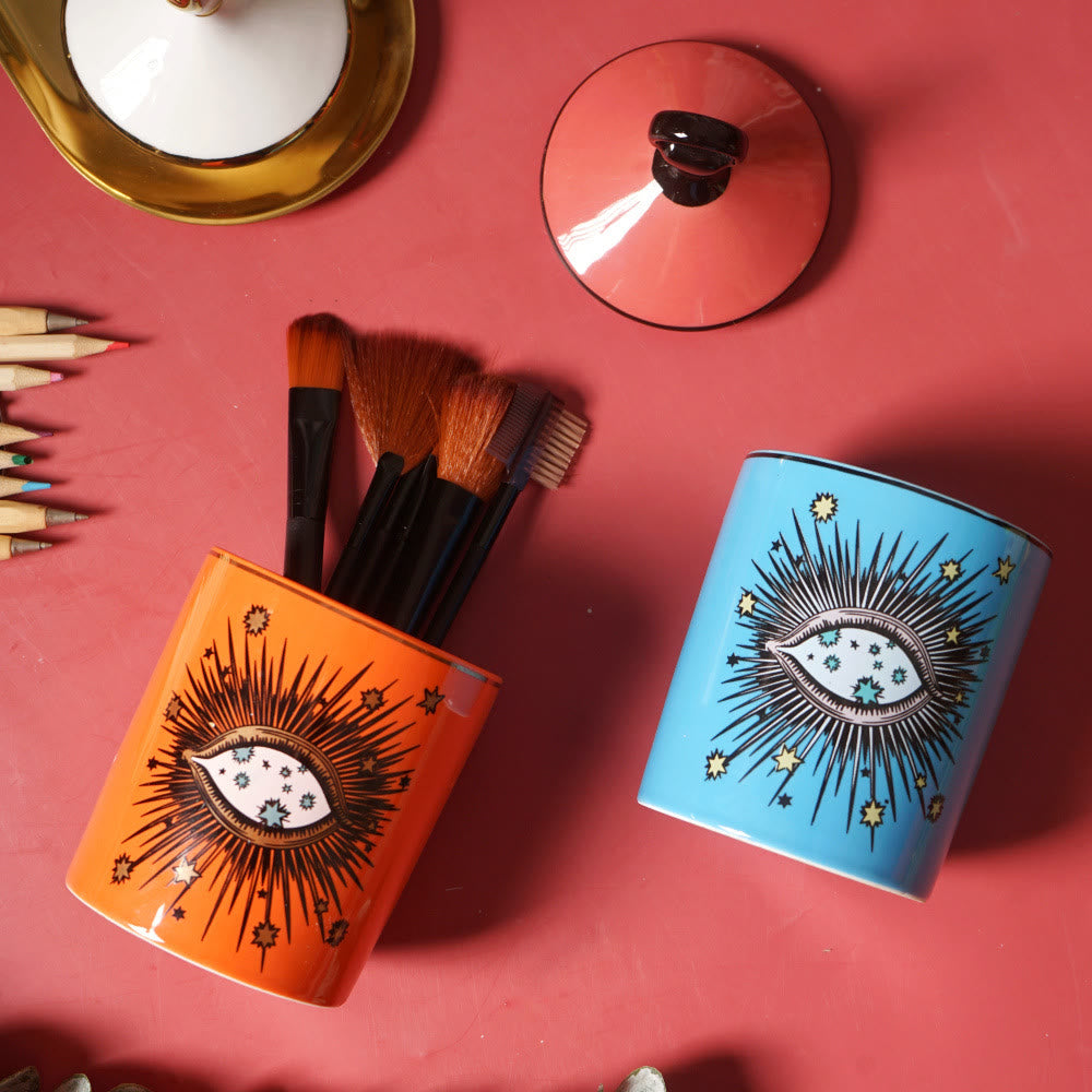 Olivenorma Functional Evil Eye Symbol Candle Jar with Lip - image 7