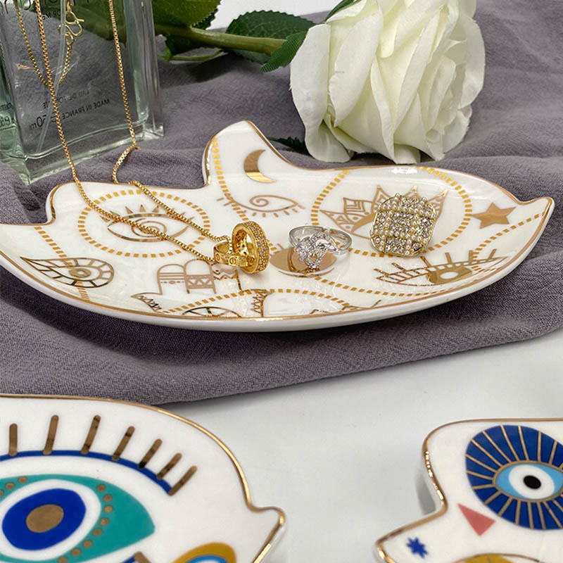 Olivenorma Evil Eye Coaster Bird Shaped Jewelry Dish Tray - image 5