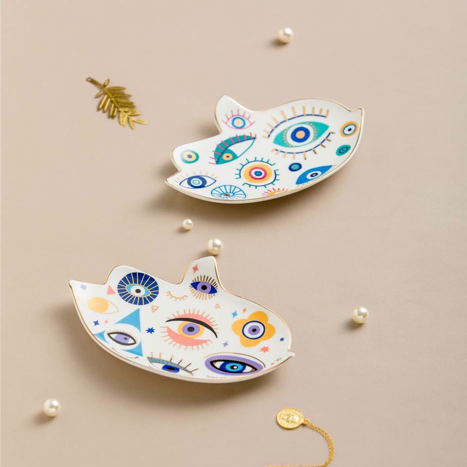 Olivenorma Evil Eye Coaster Bird Shaped Jewelry Dish Tray - image 10