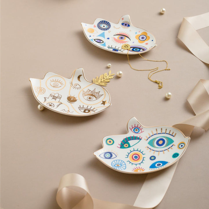 Olivenorma Evil Eye Coaster Bird Shaped Jewelry Dish Tray - image 0