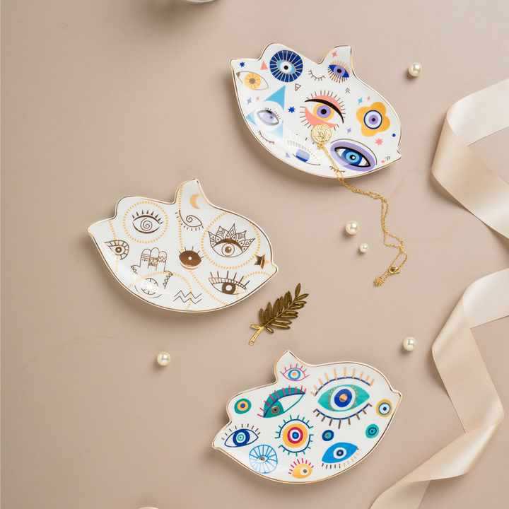 Olivenorma Evil Eye Coaster Bird Shaped Jewelry Dish Tray - image 11