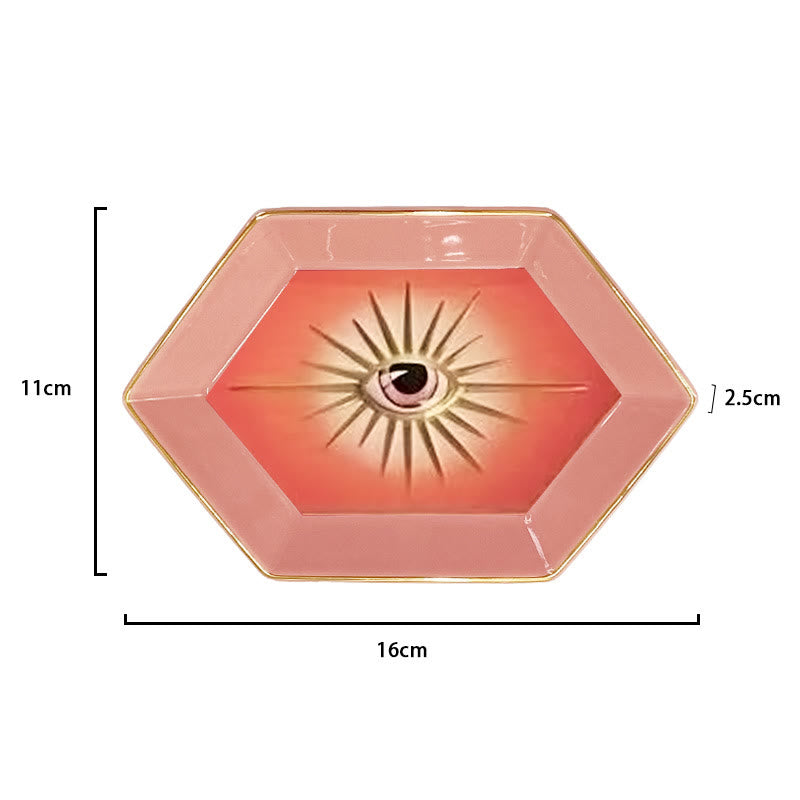 Olivenorma Evil Eye Decor Hexagon Jewelry Tray Coaster - image 2