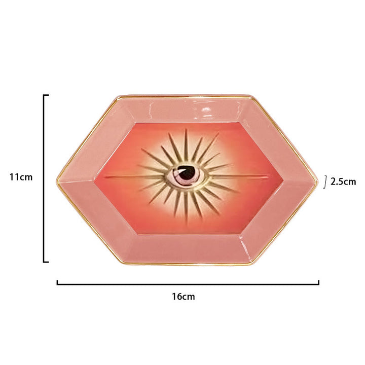 Olivenorma Evil Eye Decor Hexagon Jewelry Tray Coaster - image 2