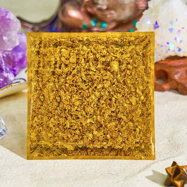 Olivenorma 8cm Pearl Tourmaline Orgone Pyramid - image 4