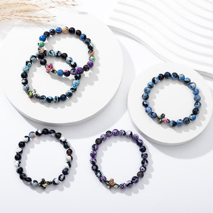 Olivenorma Natural Flame Agate Cross Bracelet - image 5