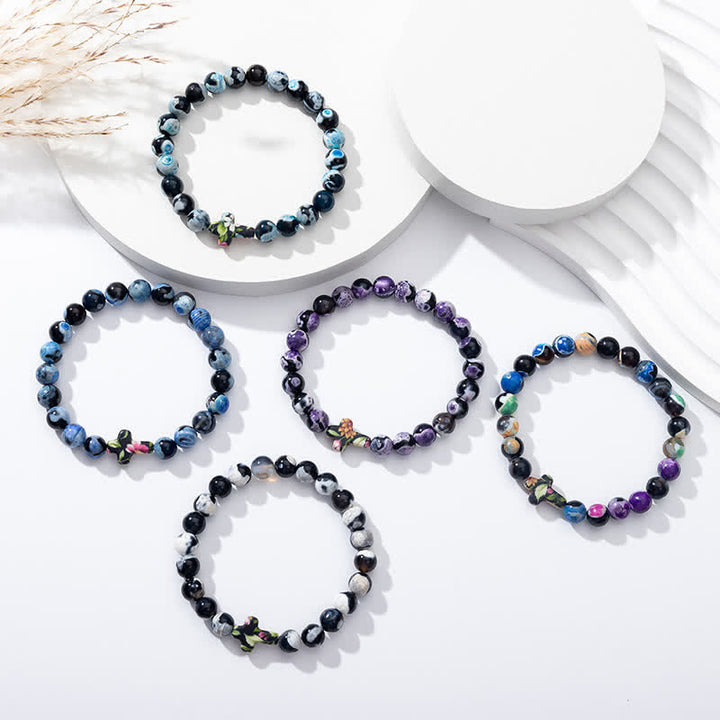 Olivenorma Natural Flame Agate Cross Bracelet - image 7