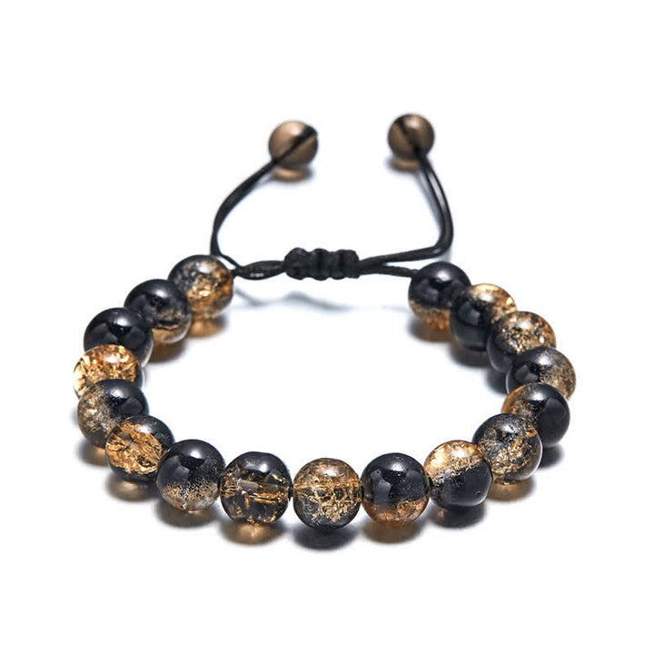 Olivenorma Blue Black Sparkling Glass Beads Beaded Bracelet - image 8