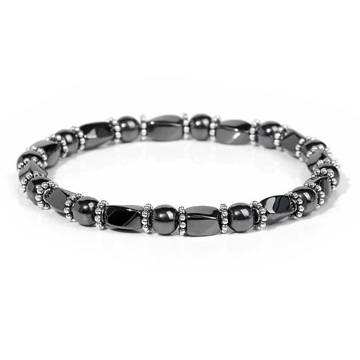 Olivenorma Natural Hematite Crystal Beads Beaded Bracelet - Hematite - image 19