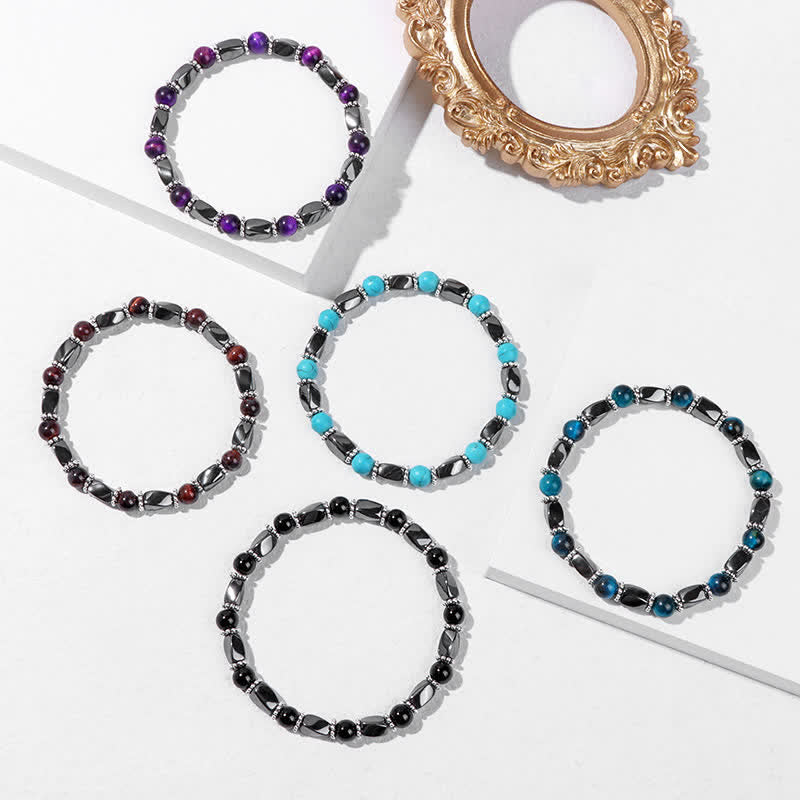 Olivenorma Natural Hematite Crystal Beads Beaded Bracelet - image 27