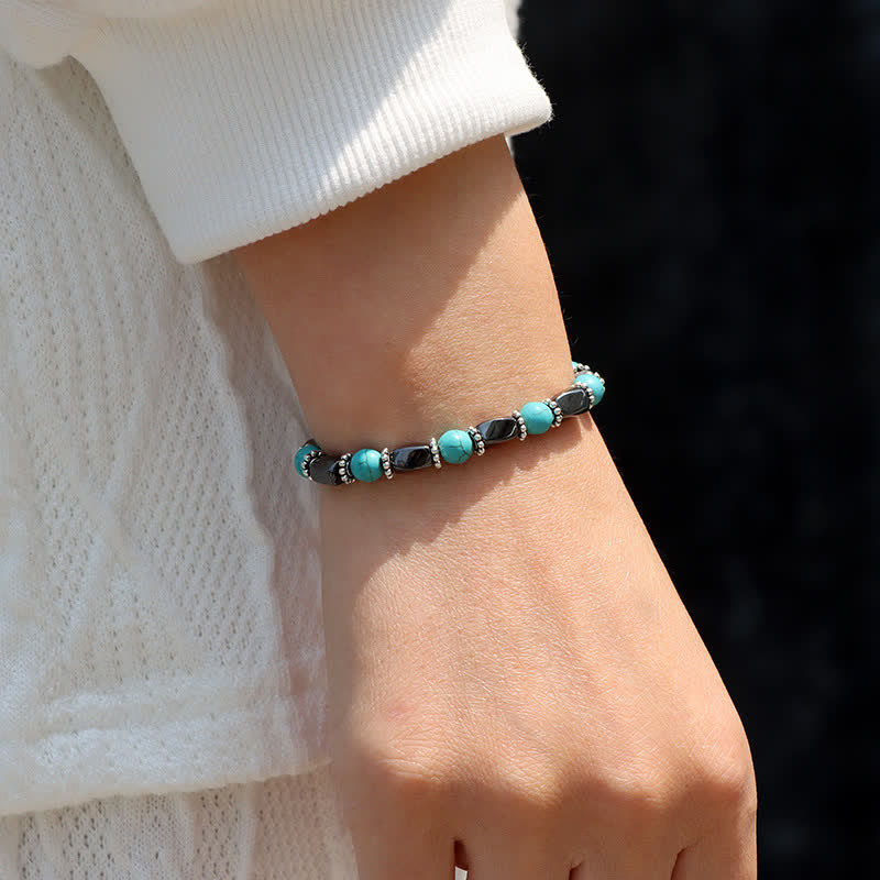 Olivenorma Natural Hematite Crystal Beads Beaded Bracelet - image 3