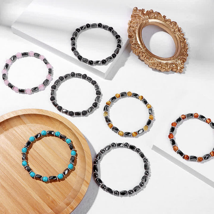 Olivenorma Natural Hematite Crystal Beads Beaded Bracelet - image 29