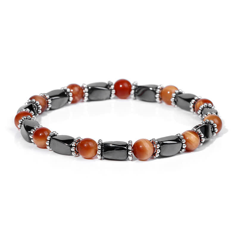 Olivenorma Natural Hematite Crystal Beads Beaded Bracelet - Tiger Eye  - image 12