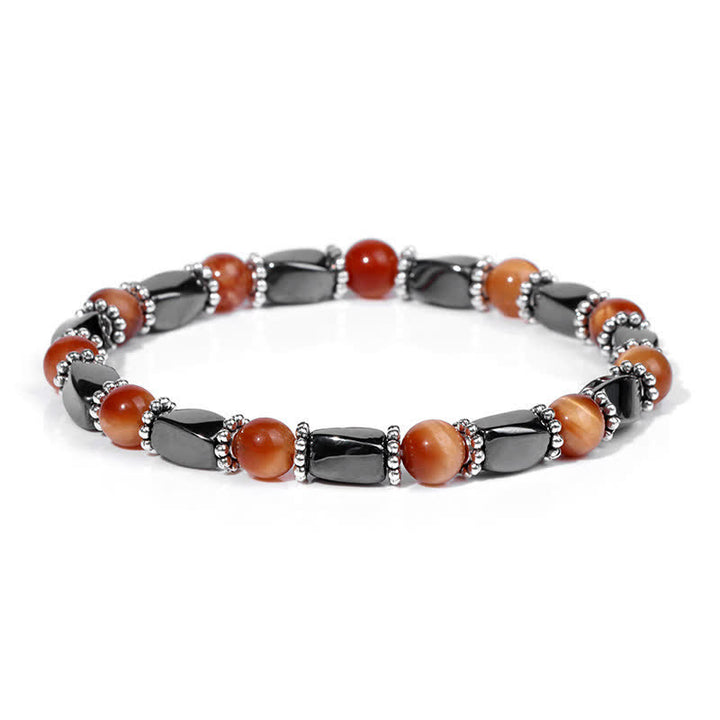 Olivenorma Natural Hematite Crystal Beads Beaded Bracelet - Tiger Eye  - image 12