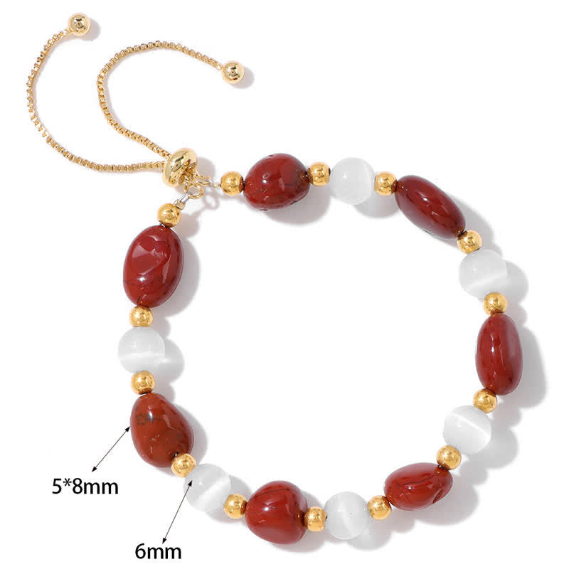 Olivenorma Cat's Eye Stone Natural Irregular Crystal Beaded Bracelet - image 17