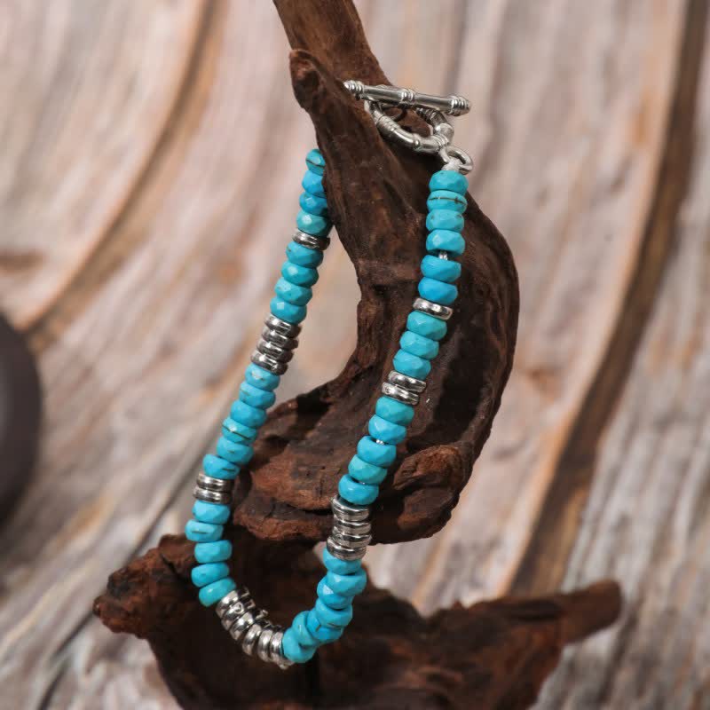 Olivenorma Retro Bohemia Turquoise Beaded Bracelet - image 2