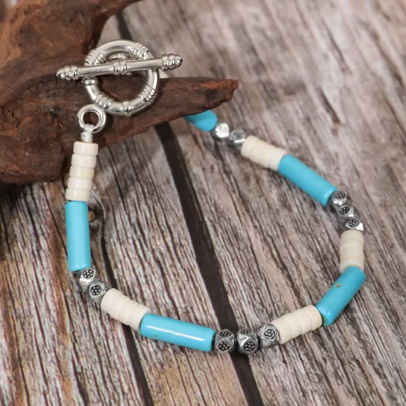 Olivenorma Retro Bohemia Turquoise Beaded Bracelet - image 11