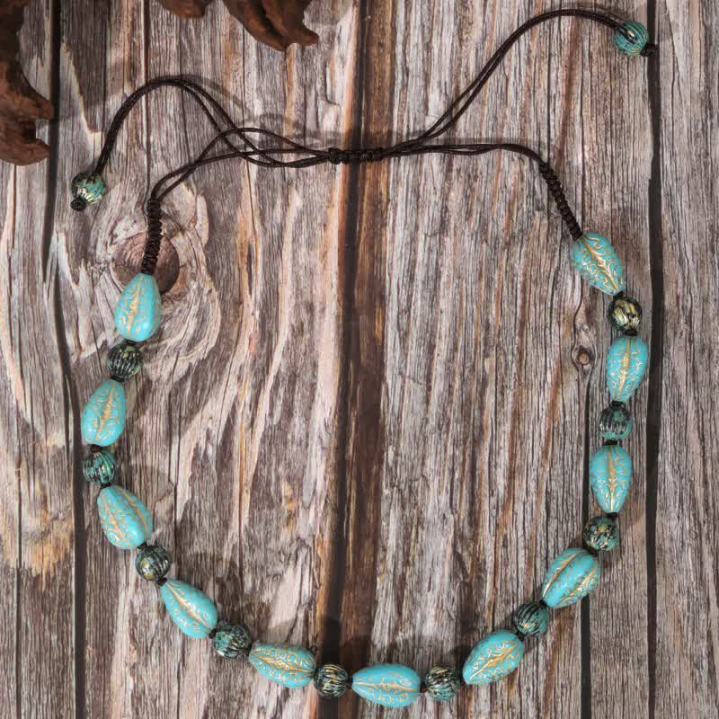 Olivenorma Bohemia Turquoise Beaded Necklace - Turquoise #4 - image 5