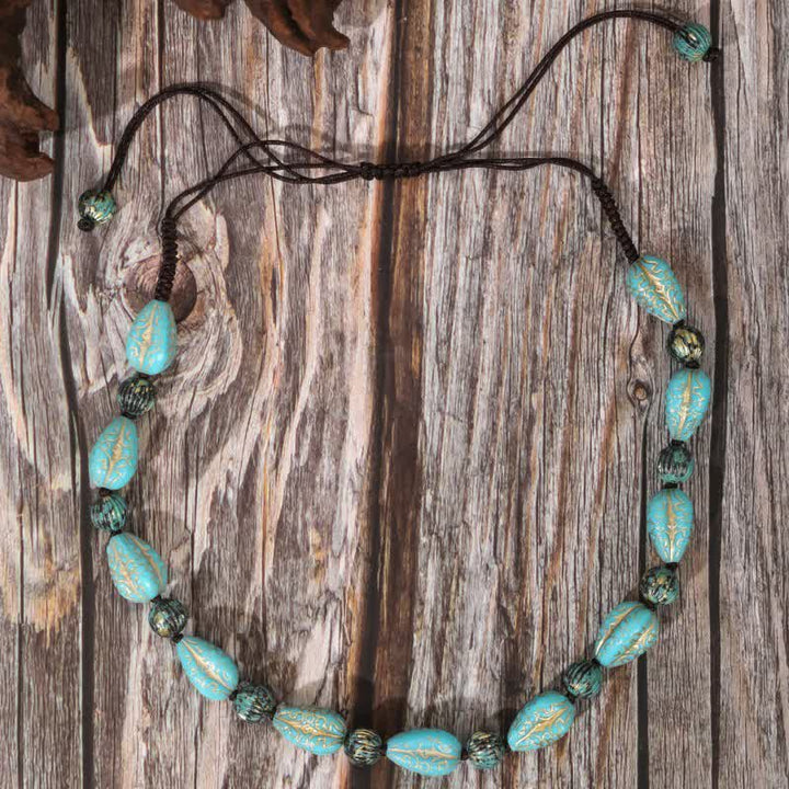 Olivenorma Bohemia Turquoise Beaded Necklace - Turquoise #4 - image 5