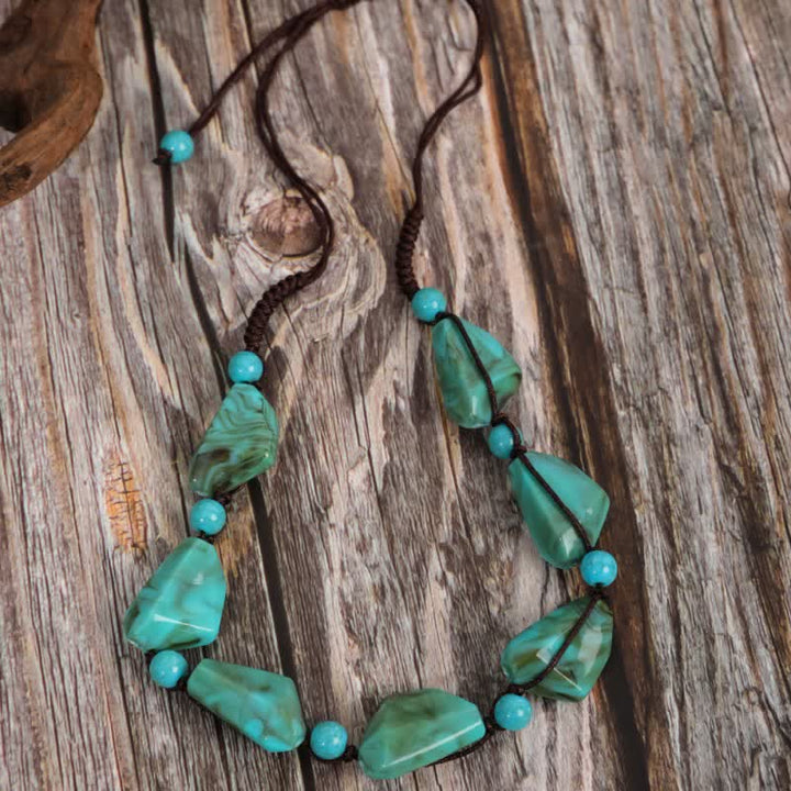 Olivenorma Bohemia Turquoise Beaded Necklace - Turquoise #1 - image 0