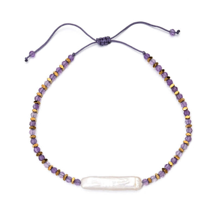Olivenorma Natural Amethyst Fine Beads Drawstring Bracelet - Amethyst#2 - image 2