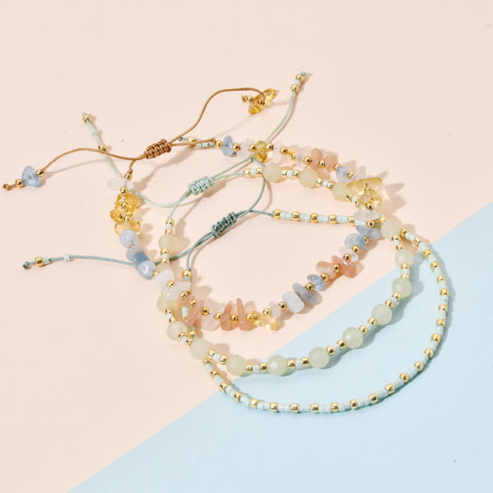 Olivenorma Natural Irregular Stone Beads Drawstring Bracelet - image 10