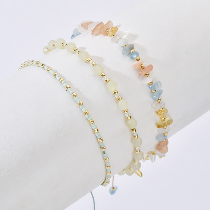Olivenorma Natural Irregular Stone Beads Drawstring Bracelet - image 9