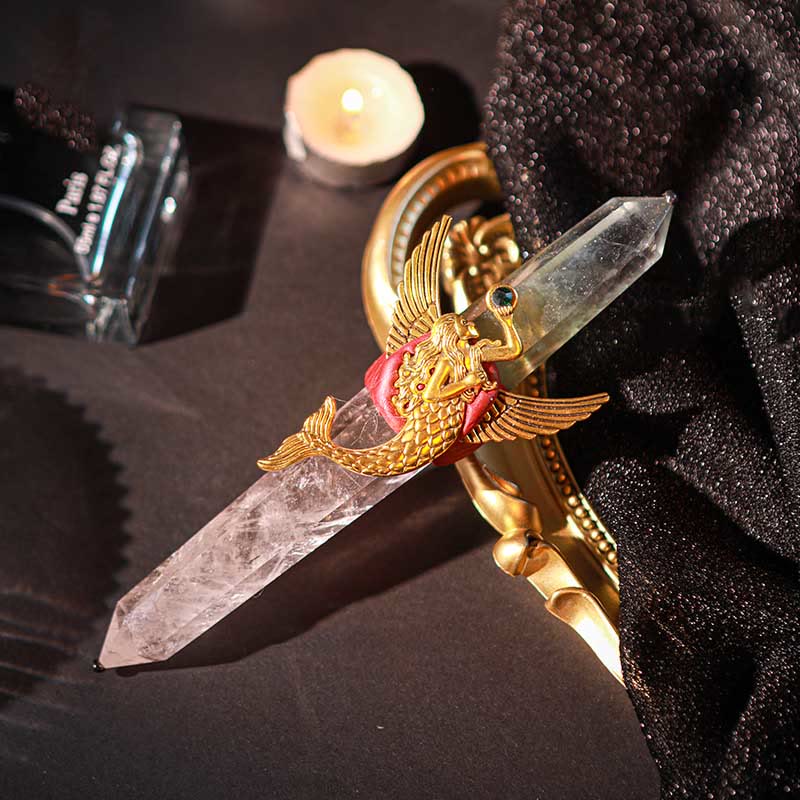 Olivenorma Witchcraft Healing Magic Wings Crystal Wands - Fluorite & Clear Crystal #1 - image 33