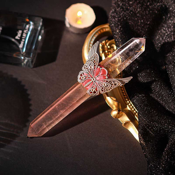 Olivenorma Witchcraft Healing Magic Wings Crystal Wands - Fluorite & Clear Crystal #5 - image 43