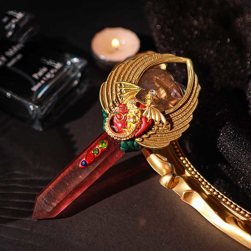 Olivenorma Witchcraft Healing Magic Wings Crystal Wands - Fluorite & Amethyst #1 - image 15