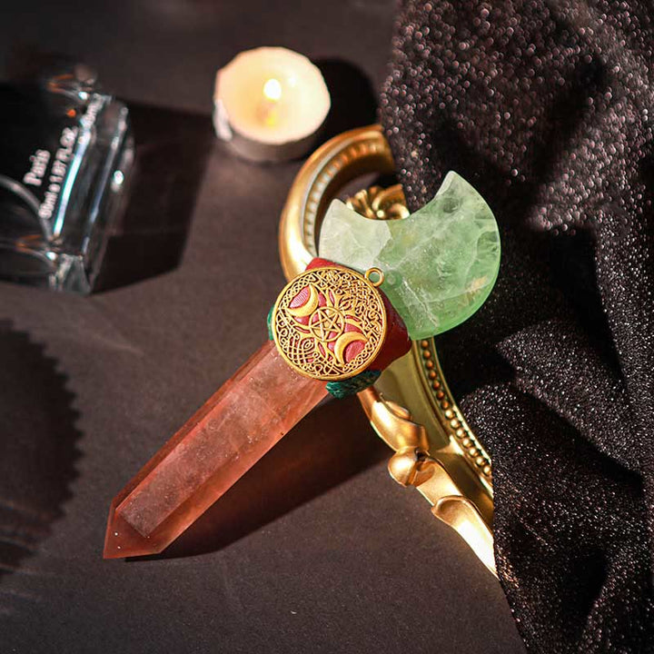 Olivenorma Witchcraft Healing Magic Wings Crystal Wands - Fluorite & Green Fluorite - image 35