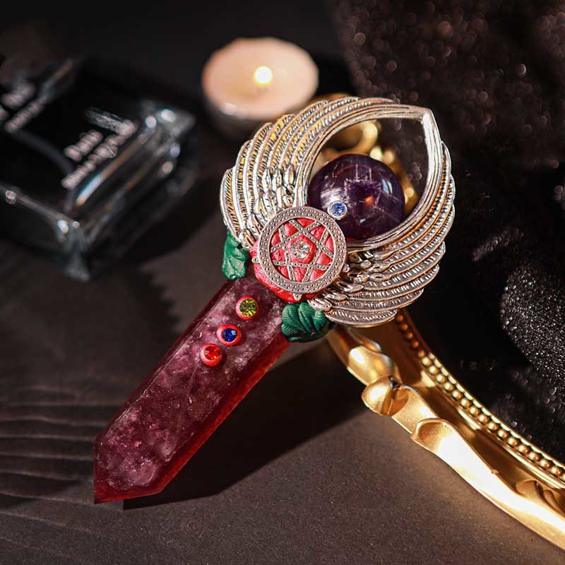 Olivenorma Witchcraft Healing Magic Wings Crystal Wands - Amethyst - image 20