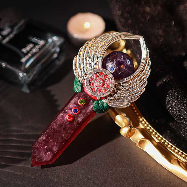 Olivenorma Witchcraft Healing Magic Wings Crystal Wands - Amethyst - image 20