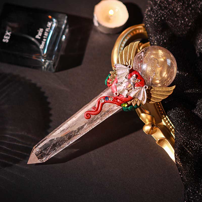 Olivenorma Witchcraft Healing Magic Wings Crystal Wands - Clear Crystal - image 48