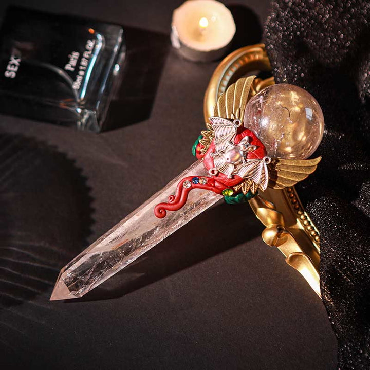 Olivenorma Witchcraft Healing Magic Wings Crystal Wands - Clear Crystal - image 48