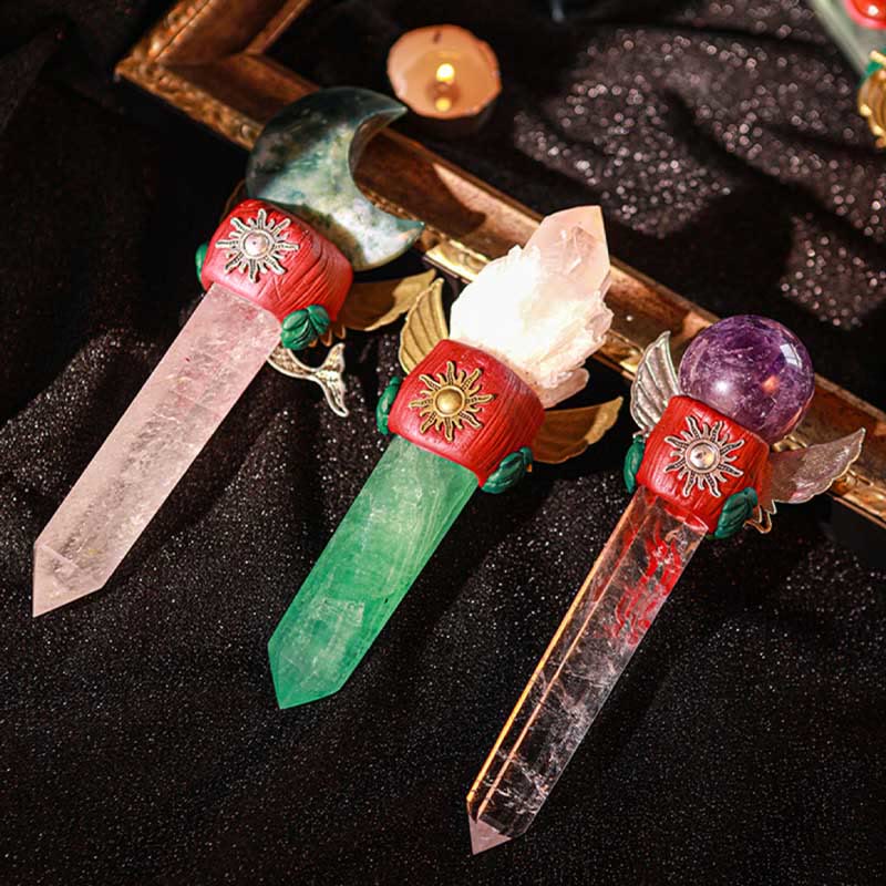 Olivenorma Witchcraft Healing Magic Wings Crystal Wands - image 58