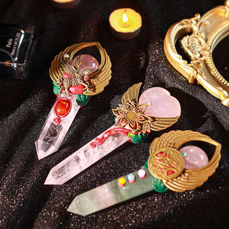 Olivenorma Witchcraft Healing Magic Wings Crystal Wands - image 57