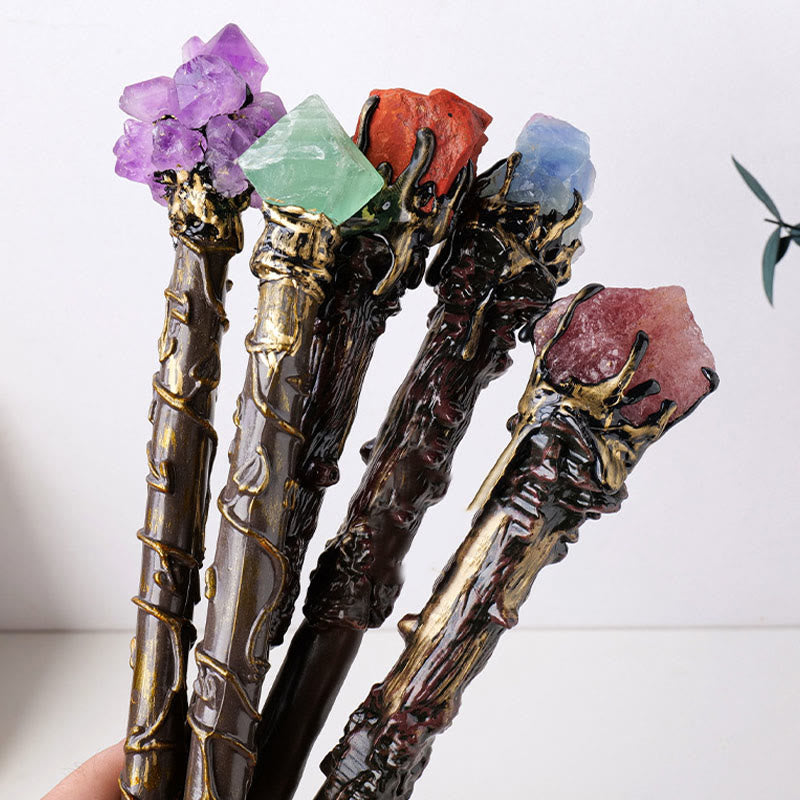 Olivenorma Fine Handcraft Natural Gemstone Magic Crystal Wands - image 17